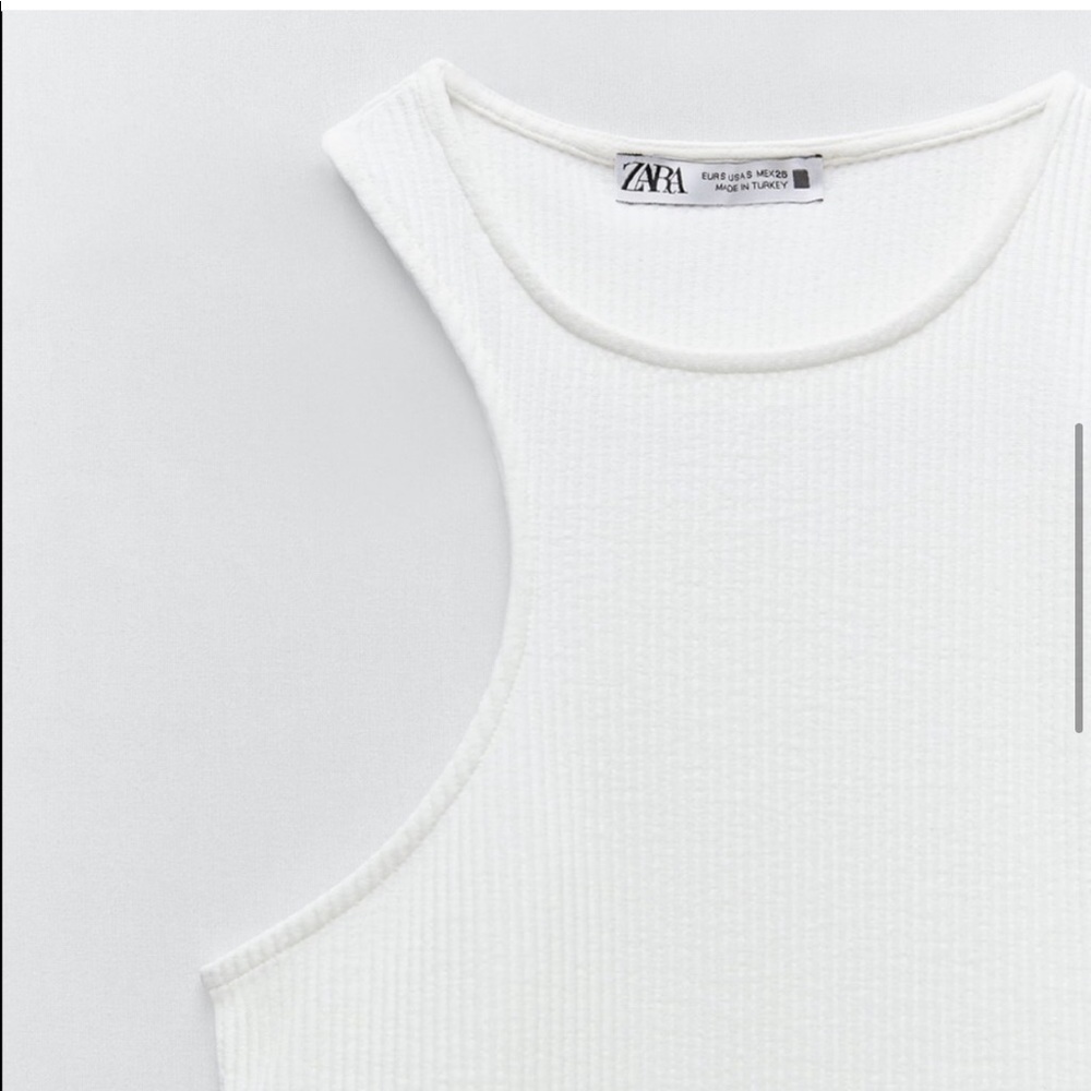 NWT Zara white Asymmetric Bodysuit - Picture 4 of 6